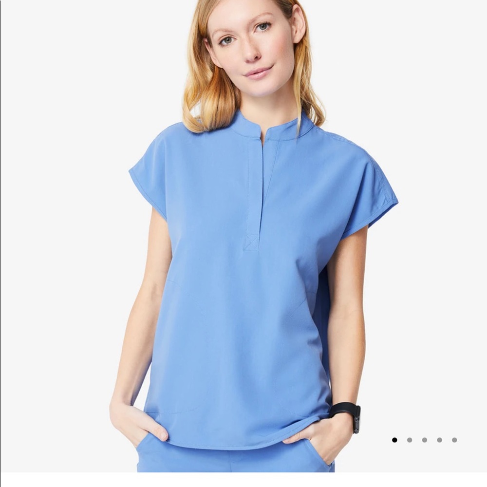FIGS | Rafaela Oversized Scrub Top, Ceil Blue